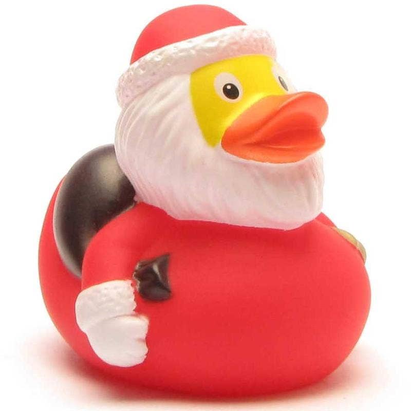 Santa Claus rubber duck with bag and bell rubber duck Shop4Ducks