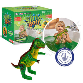 Gooey Green Slime Baff with inflatable dinosaur