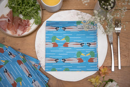 Duck Print Set of 2 Napkins by the Owlery