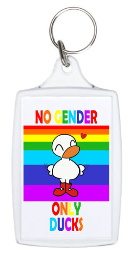 No Gender Only Ducks - Keyring - Duck Themed Merchandise from Shop4Ducks